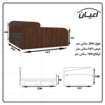 تخت خواب دونفره اعیان مدل FH547 سایز 160x200 سانتی متر - Image 4