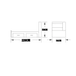 تخت خواب یک نفره  مدل FH302 سایز 220x96 سانتی متر - Image 4