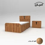 سرویس خواب یکنفره  اعیان مدل FH507 سایز 90x200 سانتی متر مجموعه دو عددی - Image 6
