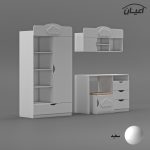 کمد کودک اعیان مدل FH765 به همراه میز تحریر و صندلی و کتابخانه - Image 2