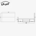 تخت خواب دونفره اعیان مدل FH359 سایز 160x200 سانتی متر - Image 4
