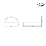 تخت خواب دونفره اعیان مدل FH369 سایز 160x200 سانتی متر - Image 4
