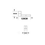 میز تلویزیون دیواری اعیان مدل FH254 - Image 6