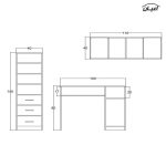 میز تحریر اعیان مدل FH345 مجموعه 3 عددی - Image 8