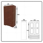 کمد لباس اعیان مدل FH471 طرح فانتزی - Image 8
