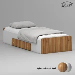 تخت خواب ملامینه یک نفره اعیان مدل FH967 سایز 90x200 سانتی متر - Image 8