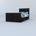 تخت خواب یکنفره اعیان مدل FH336 سایز 90x200 سانتی متر - Image 9