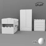 سرویس تخت و کمد کودک و نوزاد اعیان مدل FH594 مجموعه سه عددی - Image 8
