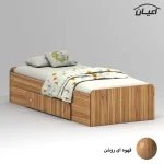 تخت خواب ملامینه یک نفره اعیان مدل FH966 سایز 80x180 سانتی متر - Image 5