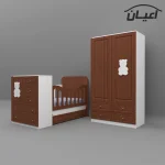 سرویس تختخواب و کمد کودک اعیان طرح تدی مدل FH482 مجموعه دو عددی - Image 11