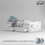 تخت خواب ملامینه نوجوان اعیان مدل FH935 سایز 80x180 سانتی متر - Image 4