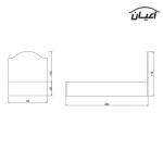 تخت خواب یکنفره اعیان مدل FH366 سایز 90x200 سانتی متر - Image 14