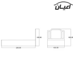 تخت خواب یکنفره اعیان مدل FH413 سایز 90x200 سانتی متر - Image 9