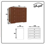 سرویس خواب یک نفره اعیان مدل FH474 طرح فانتزی سایز 90x200 سانتی متر مجموعه 4 عددی - Image 7