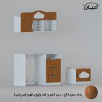 میز تحریر و صندلی اعیان مدل FH763 مجموعه سه عددی - Image 11