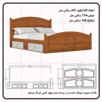 تخت خواب دونفره اعیان مدل FH673 - Image 11