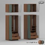 کمد لباس اعیان مدل FH965 طول 160 سانتی متر مجموعه چهار عددی - Image 10
