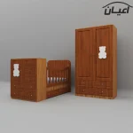 سرویس تختخواب و کمد کودک اعیان طرح تدی مدل FH482 مجموعه دو عددی - Image 12