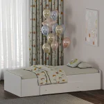 تخت خواب ملامینه یک نفره اعیان مدل FH966 سایز 80x180 سانتی متر