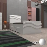 تخت خواب یکنفره اعیان مدل FH582 سایز 120x200 سانتی متر