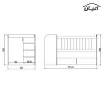 تختخواب کودک اعیان مدل FH407 - Image 13