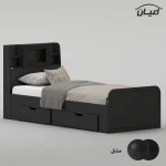 تخت خواب ملامینه یک نفره اعیان مدل FH981 سایز 90x200 سانتی متر - Image 4