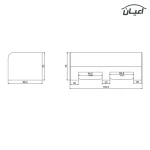 تخت خواب یکنفره اعیان مدل FH367 سایز 80x180 سانتی متر - Image 9