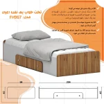 تخت خواب ملامینه یک نفره اعیان مدل FH967 سایز 90x200 سانتی متر - Image 11