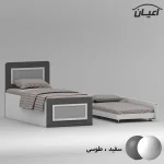 تخت خواب ملامینه یک نفره اعیان مدل FH895 سایز 90x200 سانتی متر - Image 12
