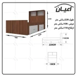 تخت خواب یکنفره اعیان مدل FH275 سایز 90x200 سانتی متر - Image 10