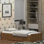 تخت خواب ملامینه یک نفره اعیان مدل FH967 سایز 90x200 سانتی متر