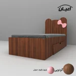 تخت خواب نوجوان طرح پاپیون اعیان مدل FH608 سایز 80x180 سانتی متر - Image 12