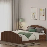 تخت خواب ملامینه دو نفره اعیان مدل FH973 سایز 160x200 سانتی متر