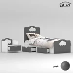 ست تخت خواب یک نفره اعیان مدل FH764 سایز 80x180 سانتی متر مجموعه دو عددی - Image 12