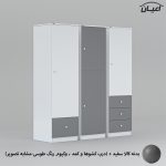 کمد لباس چندمنظوره اعیان مدل FH696 مجموعه سه عددی - Image 3