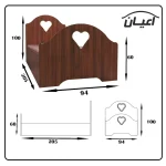 سرویس خواب یک نفره اعیان مدل FH474 طرح فانتزی سایز 90x200 سانتی متر مجموعه 4 عددی - Image 16