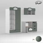 کمد کودک اعیان مدل FH765 به همراه میز تحریر و صندلی و کتابخانه - Image 9