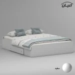 تخت خواب ملامینه دو نفره اعیان مدل FH969 سایز 160x200 سانتی متر - Image 2