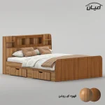 تخت خواب ملامینه دو نفره اعیان مدل FH983 سایز 160x200 سانتی متر - Image 5
