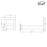 تخت خواب یکنفره اعیان مدل FH363 سایز 90x200 سانتی متر - Image 15