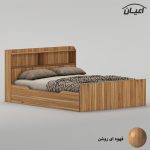 تخت‌خواب ملامینه دو نفره اعیان مدل FH988 سایز 160 * 200 سانتی‌متر - Image 5