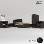 سرویس خواب ملامینه دو نفره اعیان مدل FH998 سایز 160x200 سانتی متر مجموعه 6 عددی - Image 7