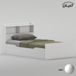 تخت‌خواب ملامینه یک و نیم نفره اعیان مدل FH987 سایز 120 * 200 سانتی‌متر - Image 2
