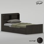 تخت‌خواب ملامینه یک و نیم نفره اعیان مدل FH987 سایز 120 * 200 سانتی‌متر - Image 7