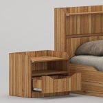 سرویس تخت خواب دو نفره ملامینه اعیان مدل FH996 سایز 160x200 سانتی متر به همراه دو عدد پاتختی - Image 12