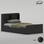 تخت‌خواب ملامینه یک و نیم نفره اعیان مدل FH987 سایز 120 * 200 سانتی‌متر - Image 4