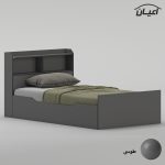 تخت‌خواب ملامینه یک و نیم نفره اعیان مدل FH987 سایز 120 * 200 سانتی‌متر - Image 3
