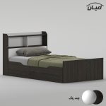 تخت‌خواب ملامینه یک و نیم نفره اعیان مدل FH987 سایز 120 * 200 سانتی‌متر - Image 8