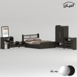 سرویس خواب ملامینه دو نفره اعیان مدل FH998 سایز 160x200 سانتی متر مجموعه 6 عددی - Image 8