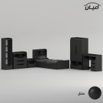 سرویس تخت خواب ملامینه  یک نفره اعیان مدل FH997 سایز 90x200 سانتی متر مجموعه شش عددی - Image 4